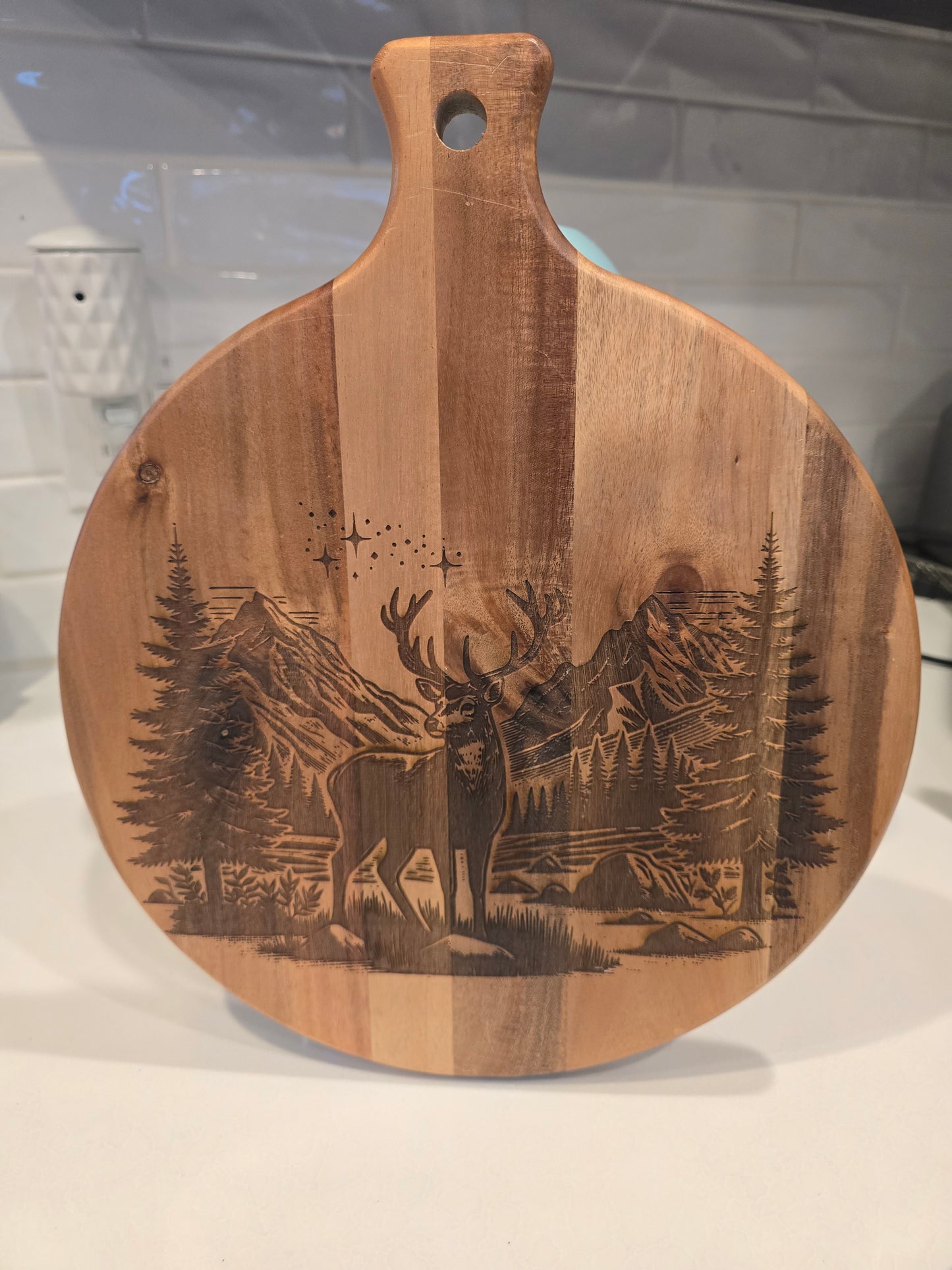 Deer Round Cutting Board