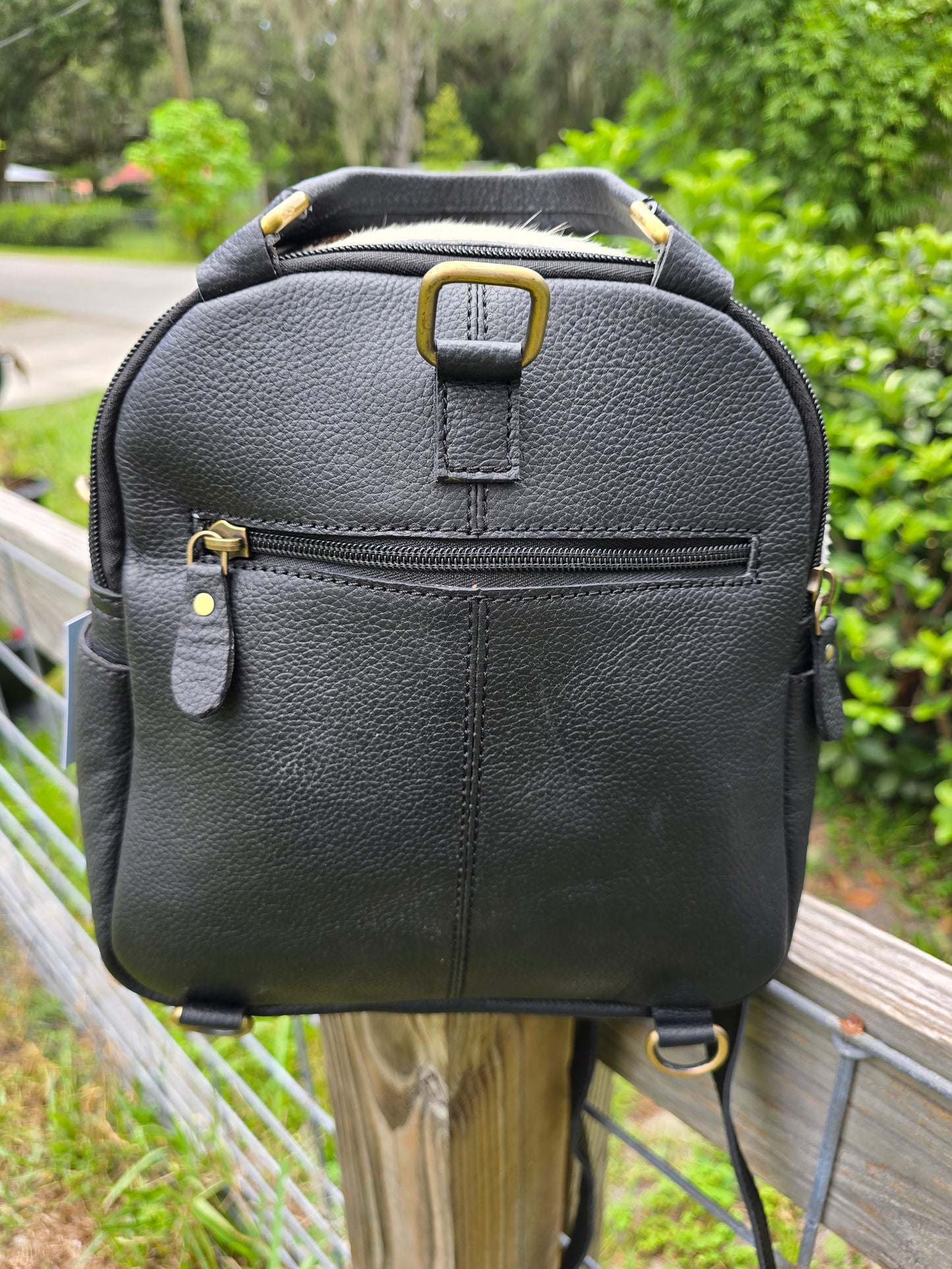 Handbag Tooled Leather Backpack. Can convert into a shoulder bag or crossbody bag! 2805