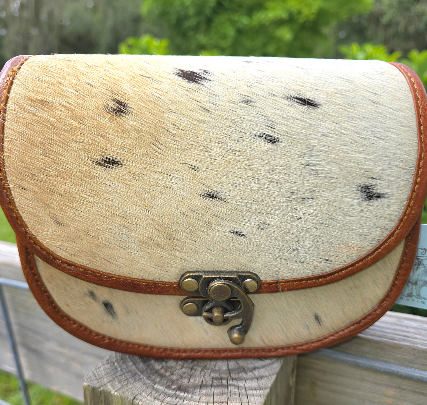 1910 Cowhide Leather Handbag Crossbody Bag