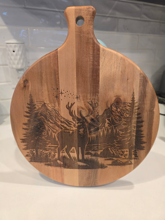 Deer Round Cutting Board