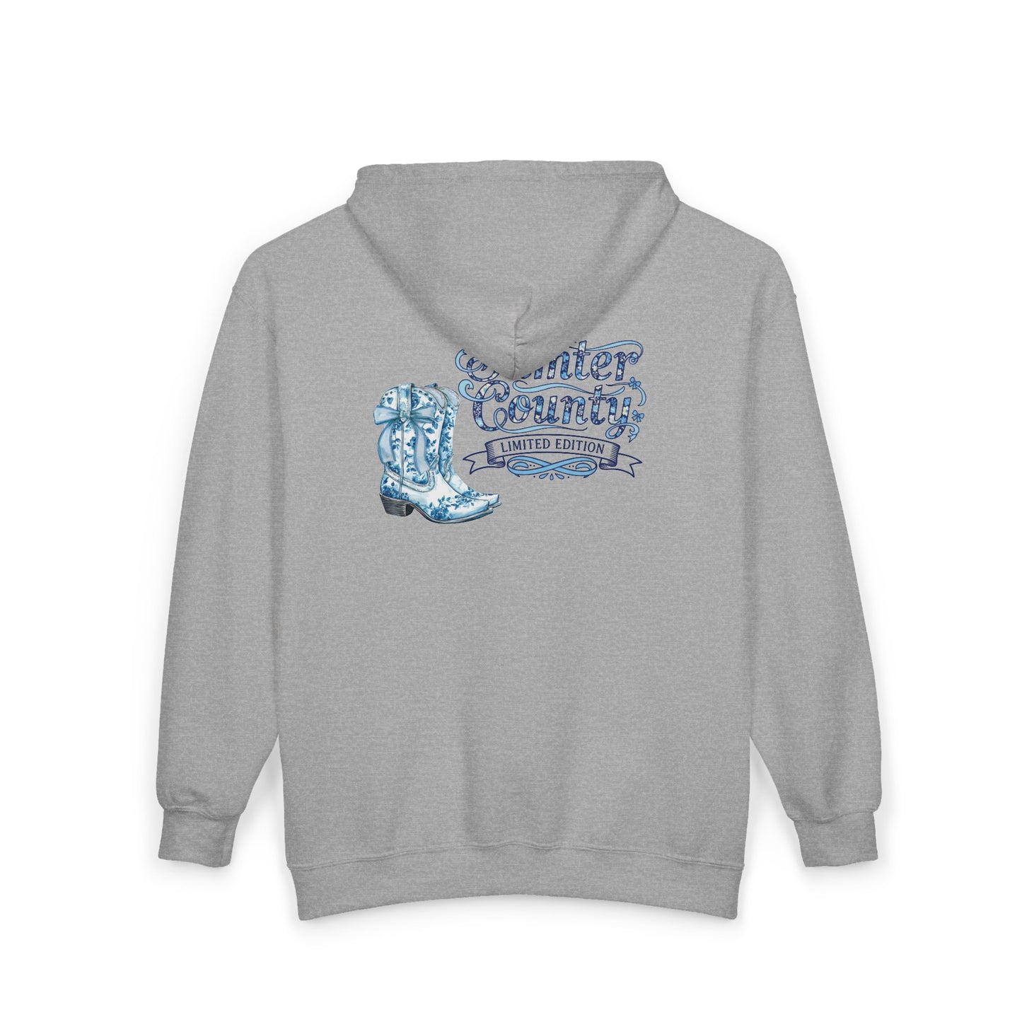 Cowboy Boots 'Sumter Country' Zip Hoodie — Western Graphic Full-Zip Sweatshirt