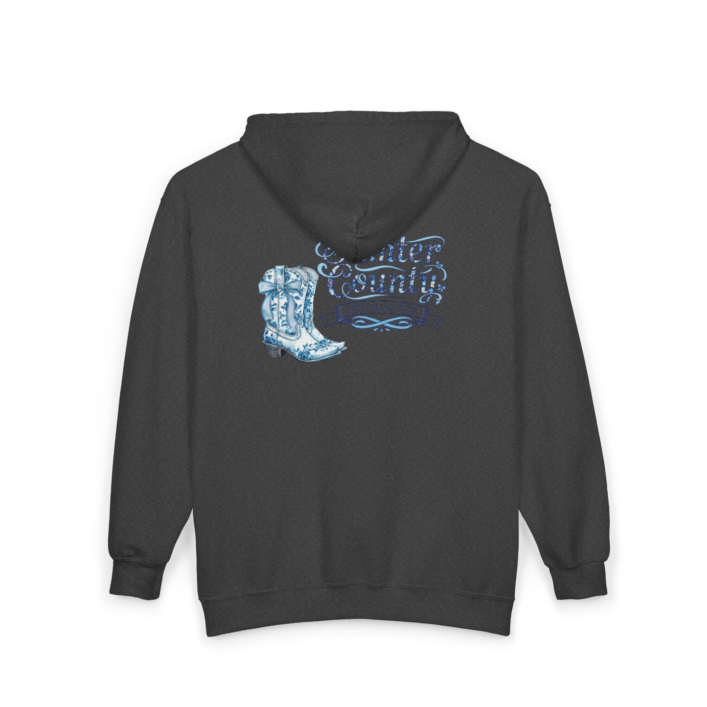 Cowboy Boots 'Sumter Country' Zip Hoodie — Western Graphic Full-Zip Sweatshirt