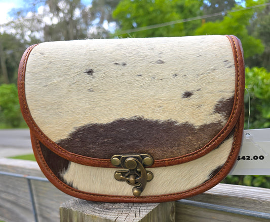1910 Cowhide Leather Handbag Crossbody Bag
