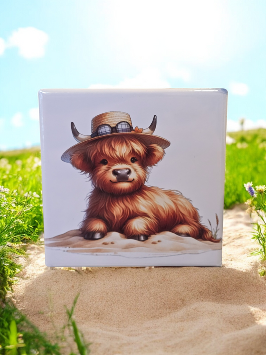 Highland cow sun hat