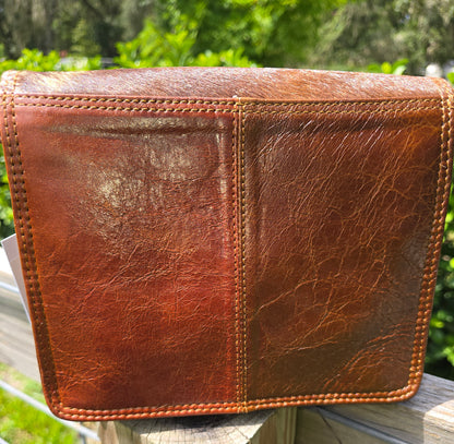 2646 Brown Cowhide Leather Crossbody Flap Bag for Women's Office Travel Women Shoulder Handbags Custom Genuine Leather Purse