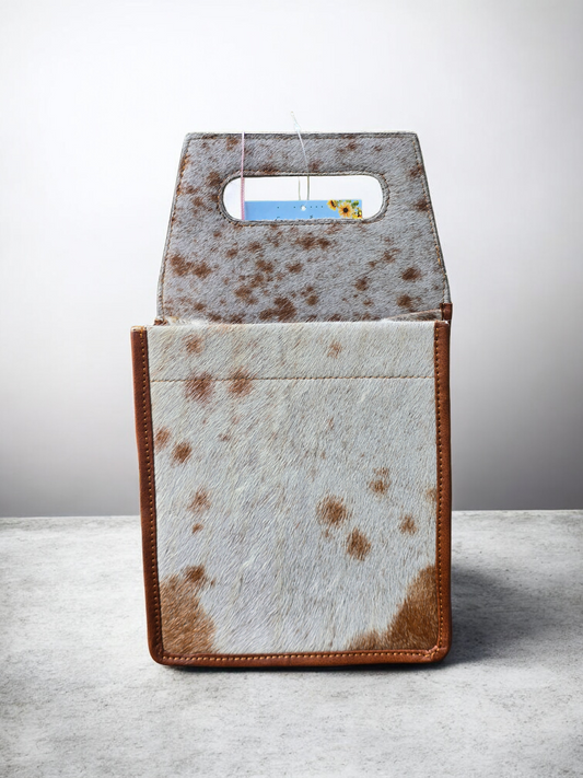 Cowhide beer carrier