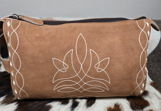 Elizabeth Tan Boot Stitch Make up Bag