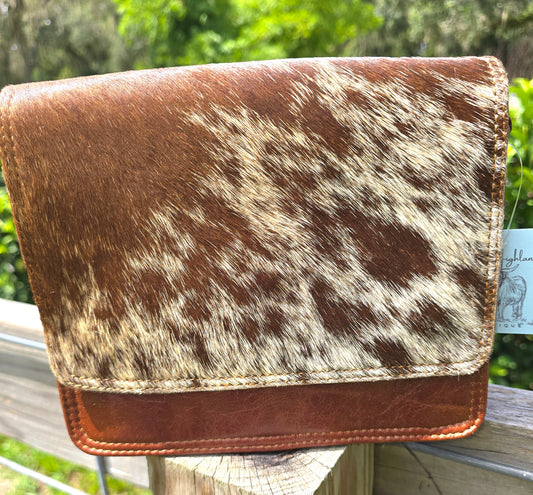 2646 Brown Cowhide Leather Crossbody Flap Bag for Women's Office Travel Women Shoulder Handbags Custom Genuine Leather Purse