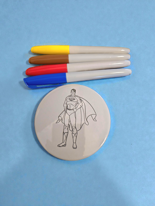 SUPERMAN DIY COLORING MAGNETS