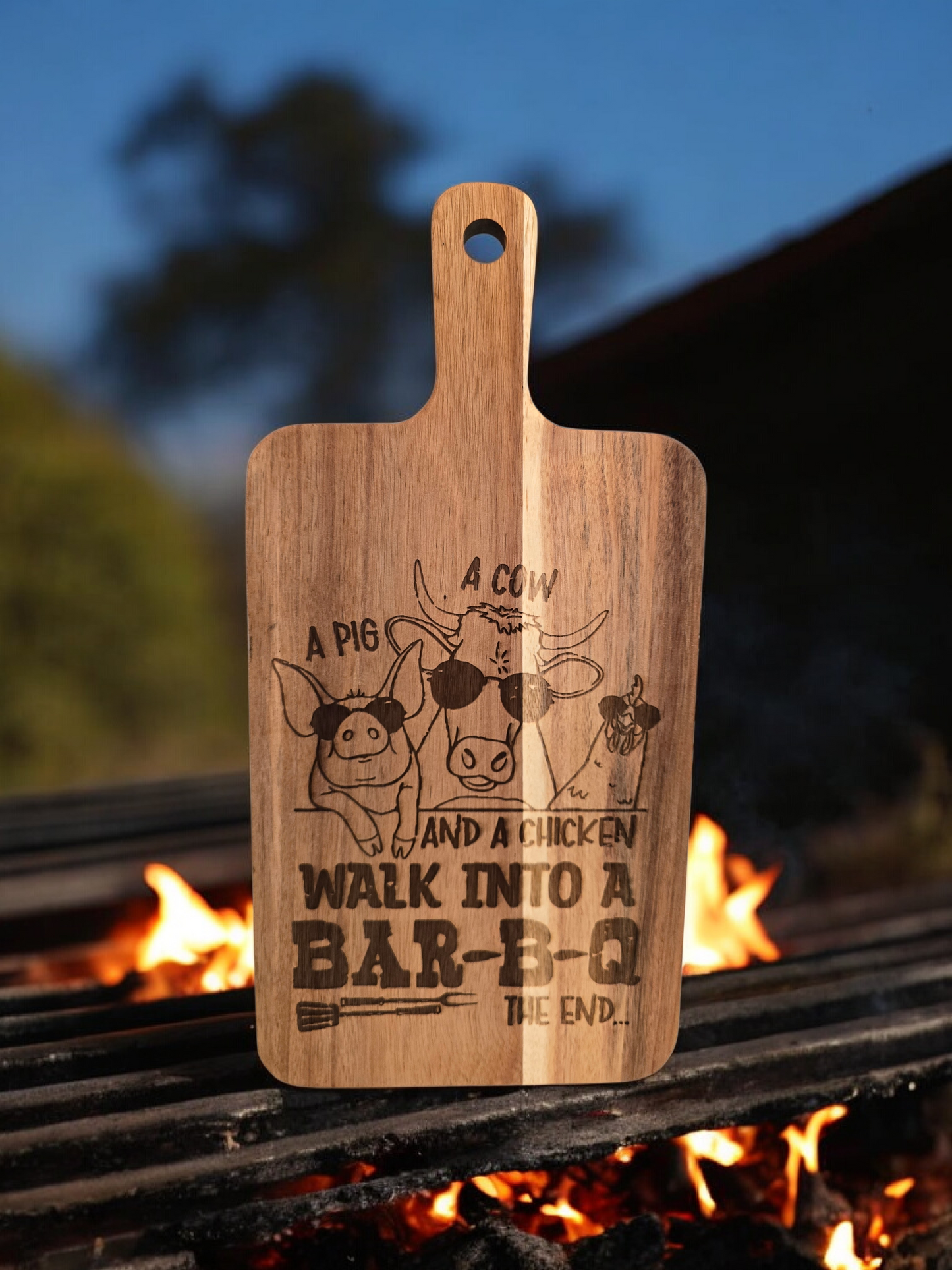 Cow, pig, chicken BBQ